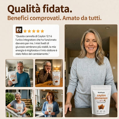 Cannella di Ceylon equivalente a 7200mg con Olio MCT