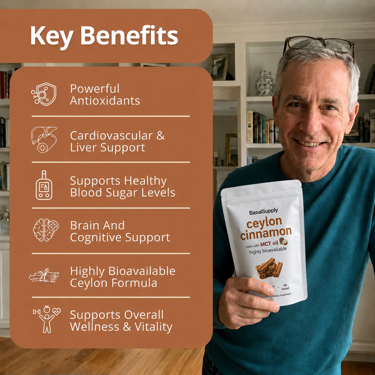Ceylon Cinnamon 7200mg Equivalent with MCT Oil